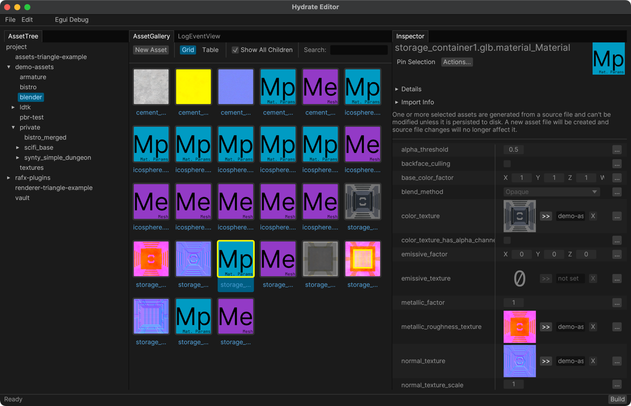 hydrate editor screenshot